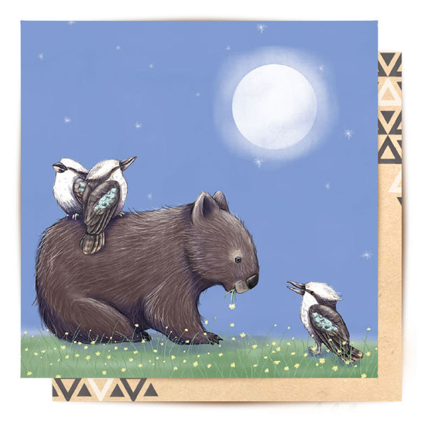 Mini Card - Nightime Wombat