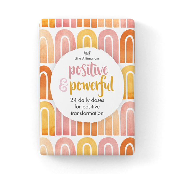 Positive and Powerful | 24 affirmations cards + stand