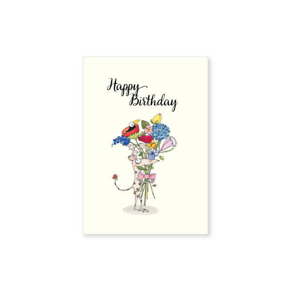 Twigseeds Bunch of Flowers Happy Birthday Mini Card