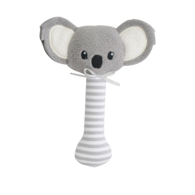 Baby Koala Stick Rattle - Grey
