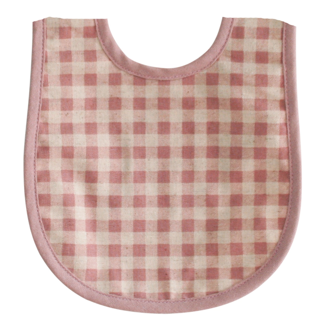 Alimrose Bib - Rose Check Linen