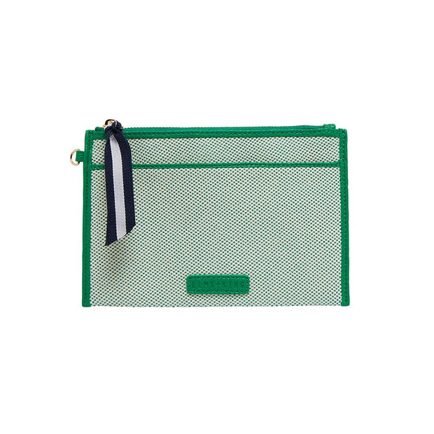Elms + King New York Coin Purse - Green w/Canvas