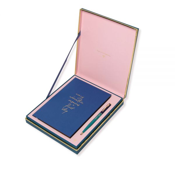 Alice Pleasance Travel Journal Gift Set – Adventure – Steel Blue