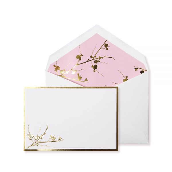 Alice Pleasance Correspondence Cards – Cherry Blossom - Pink - Box of 10