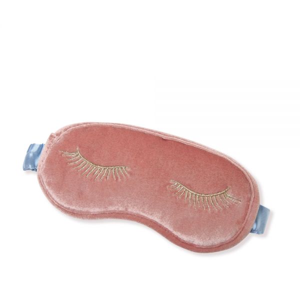 Alice Pleasance Velvet Eye Mask - Eyelashes - Blush