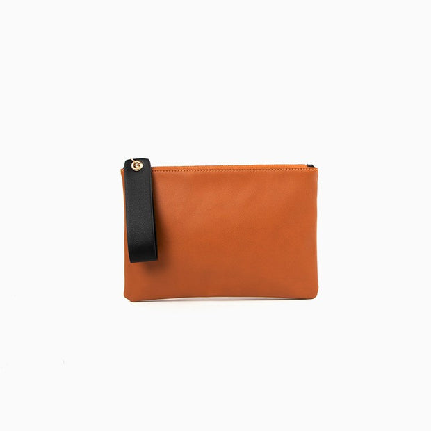 Two Tone Loop Handle Clutch by Adorne