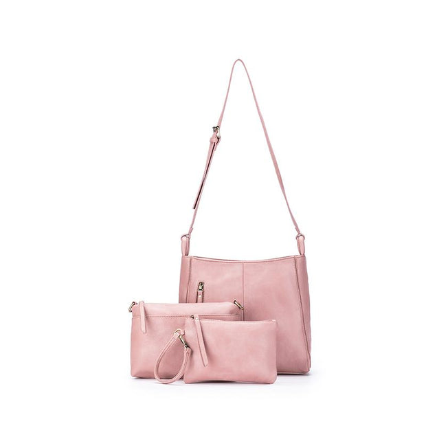 Amara 3 Piece Handbag Set - Pretty in Pink