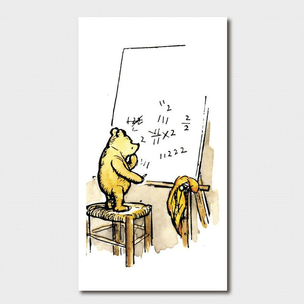 Winnie the Pooh - Pooh doing Maths Card