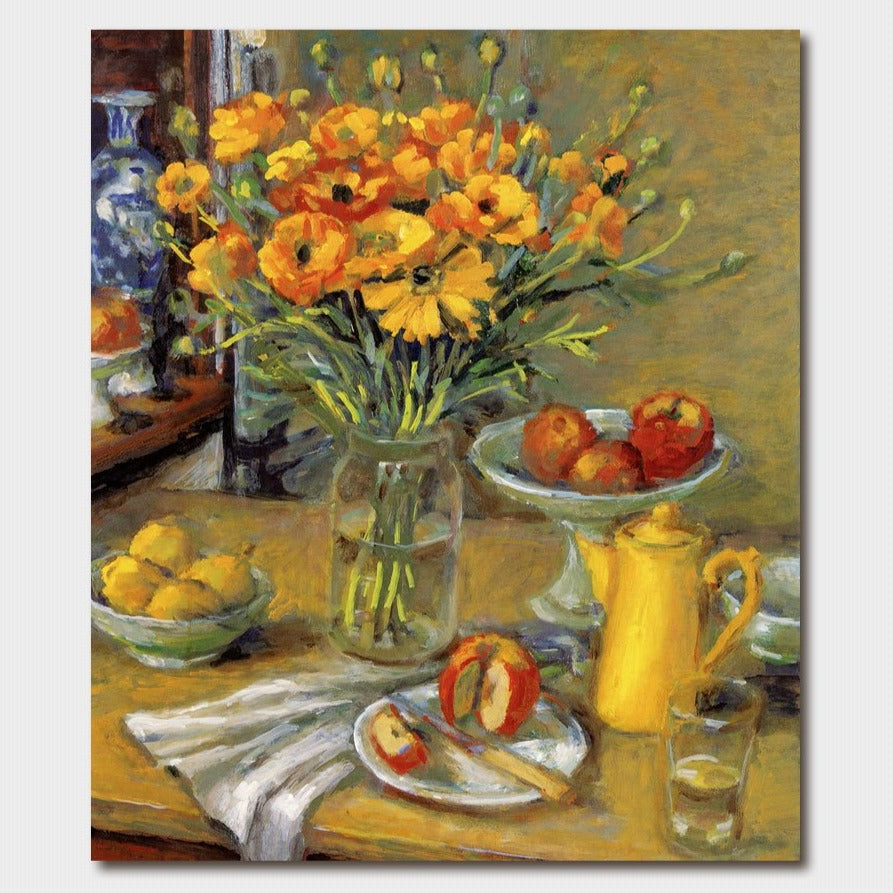 Margaret Olley Ranunculus and Yellow Jug Card