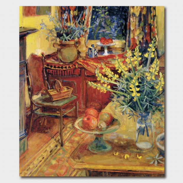 Margaret Olley Yellow Lupins in Interior Card