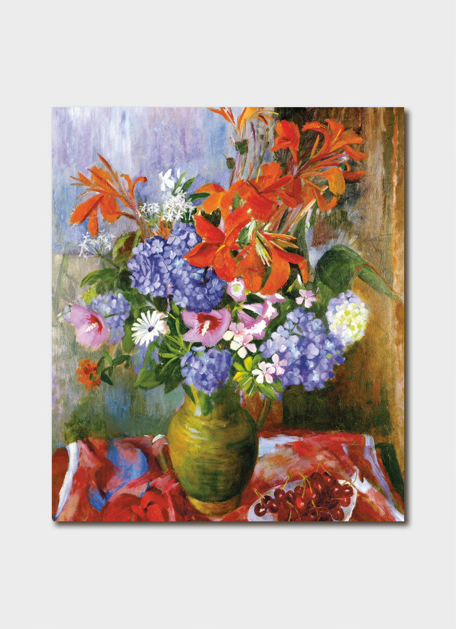 Margaret Olley Summer Flowers And Cherries Card