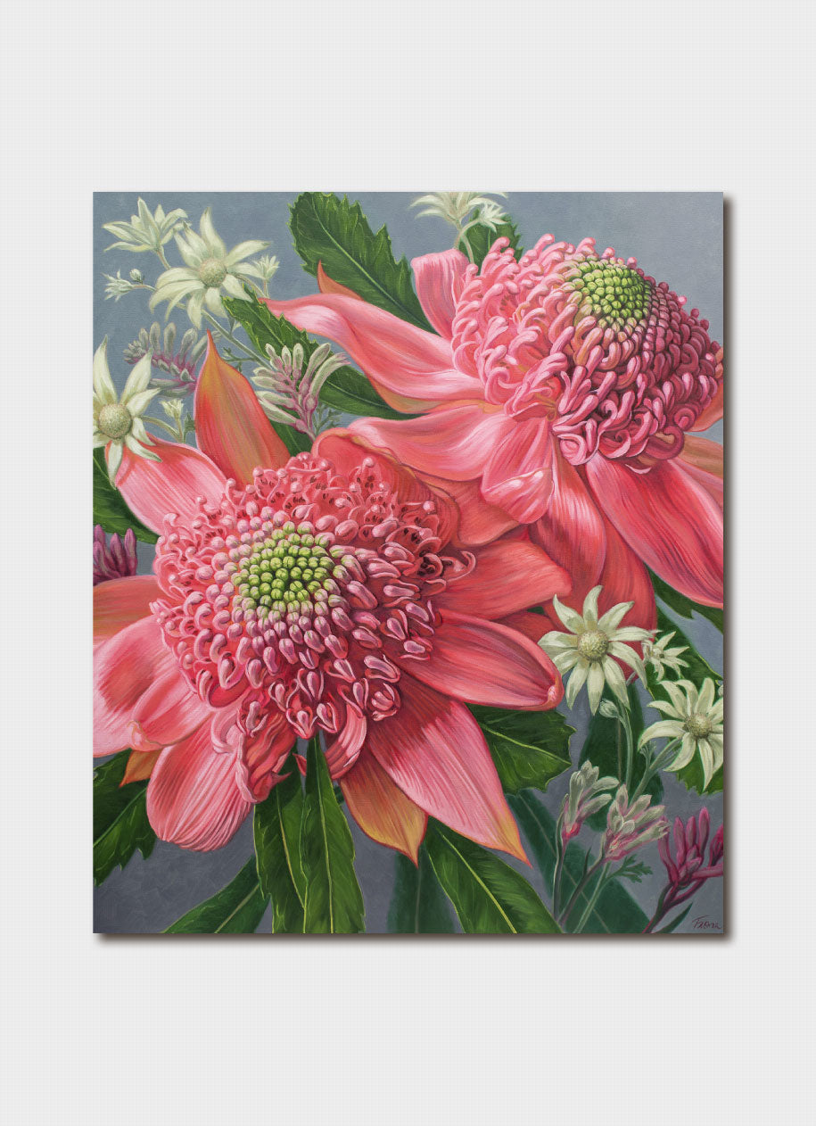 Fiona Craig Pink Waratah Card
