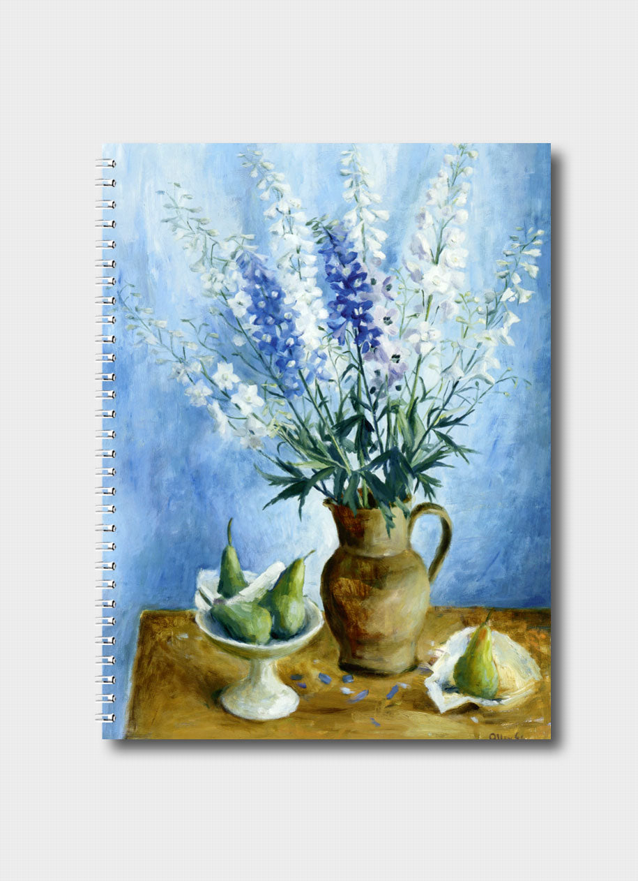 Margaret Olley Journal - Delphiniums And Pears
