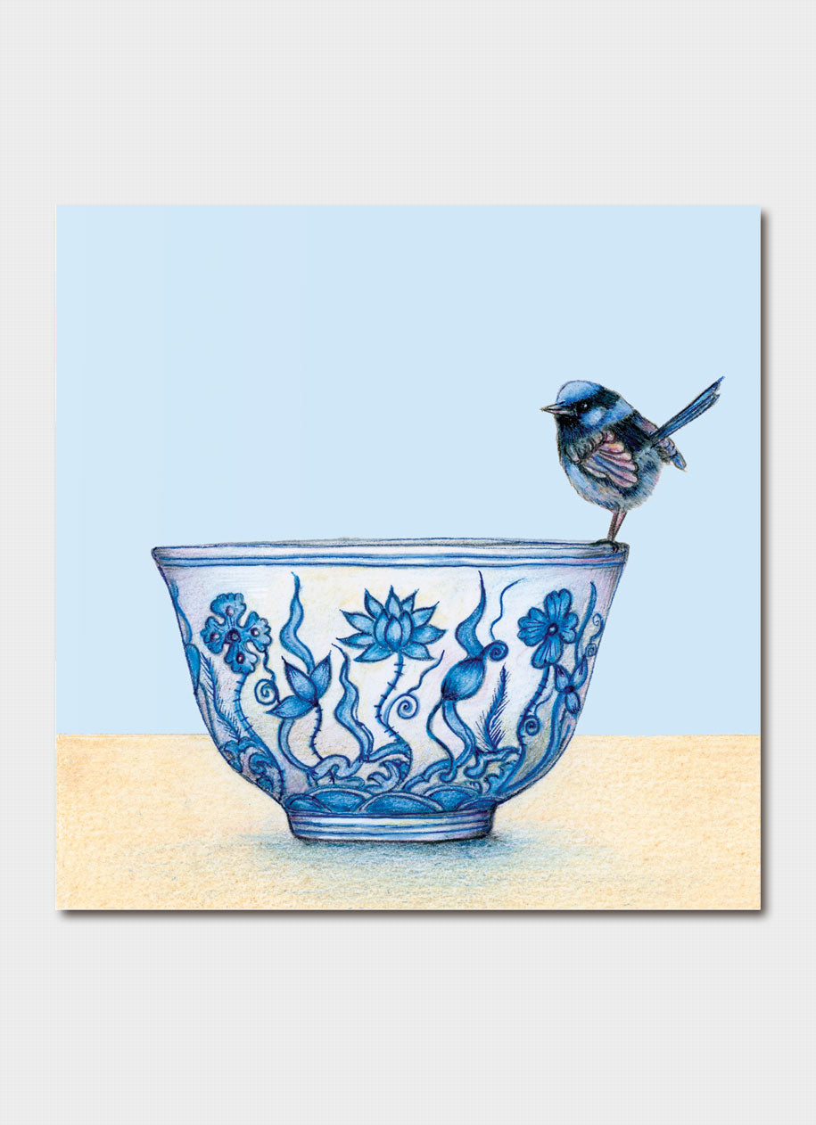 Michaela Laurie The Wren & the Lotus Bowl Card