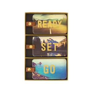 Set of 3 Travel Photo Luggage Tags