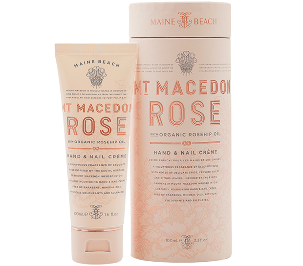 Mt Macedon Rose Hand & Nail Creme 100ml by Maine Beach