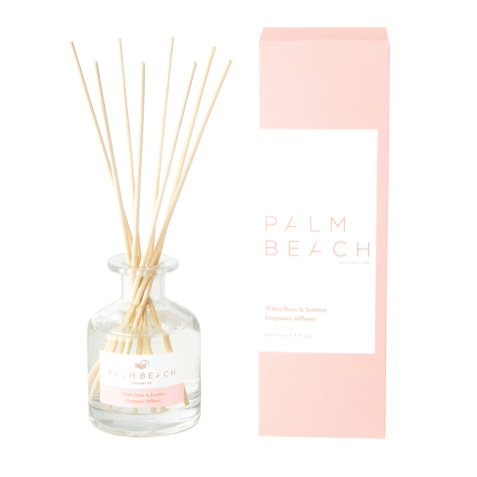 White Rose & Jasmine Mini Fragrance Diffuser by the Palm Beach Collection