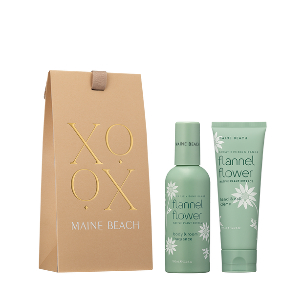 Maine Beach Flannel Flower XO Gift Set