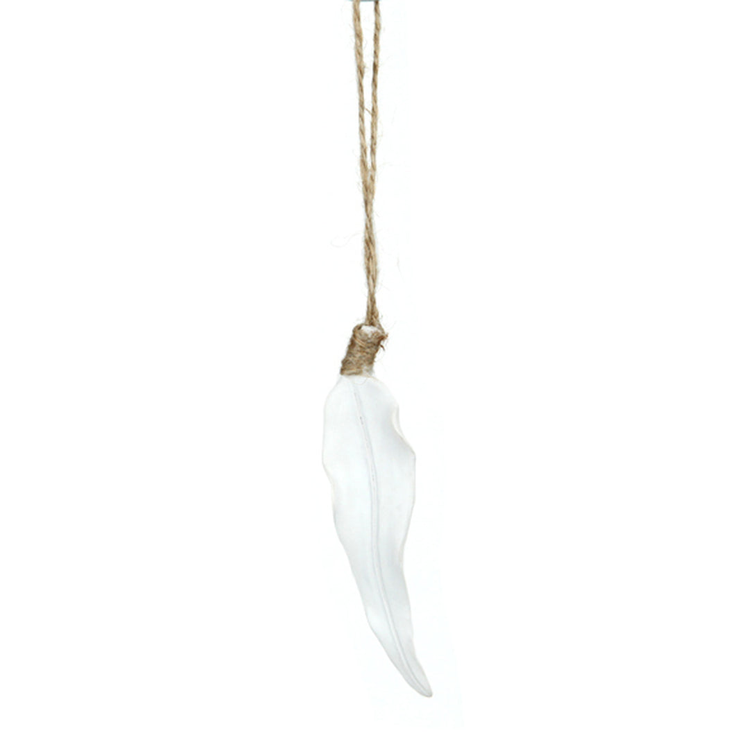 Hanging Resin - Gum Leaf - White
