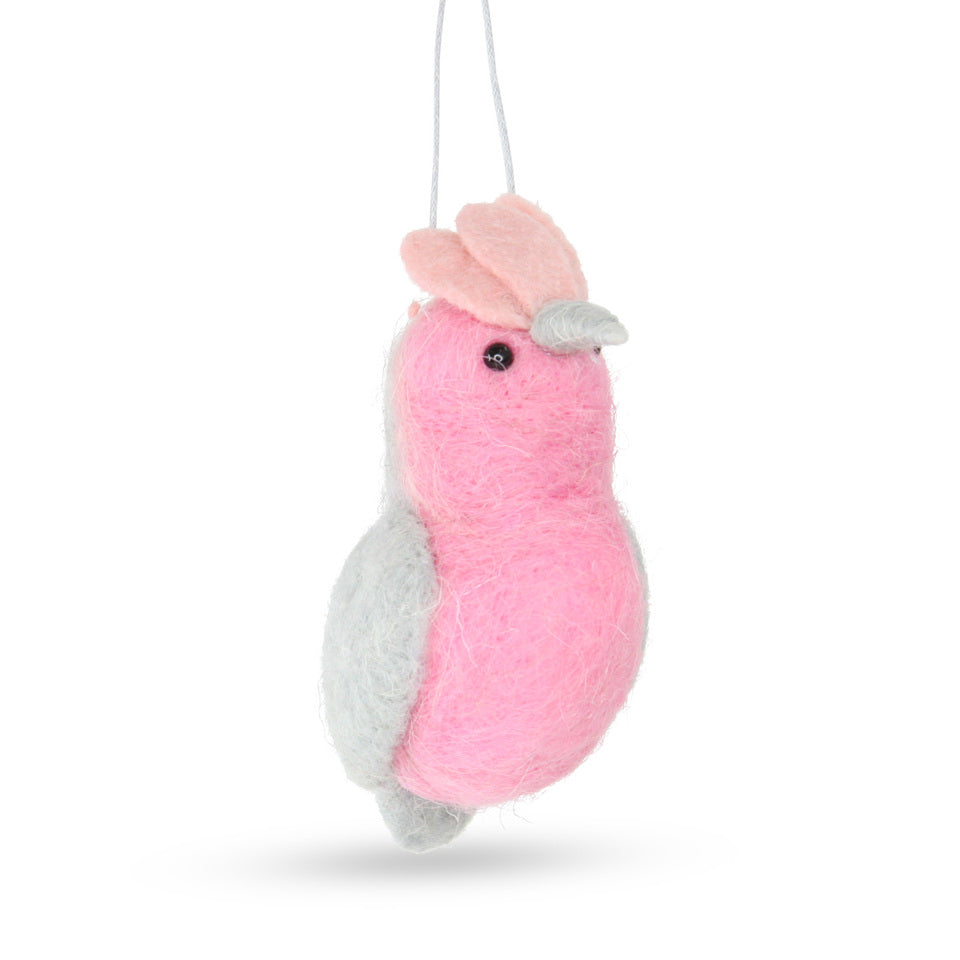 Wool Hanging Galah - Pink