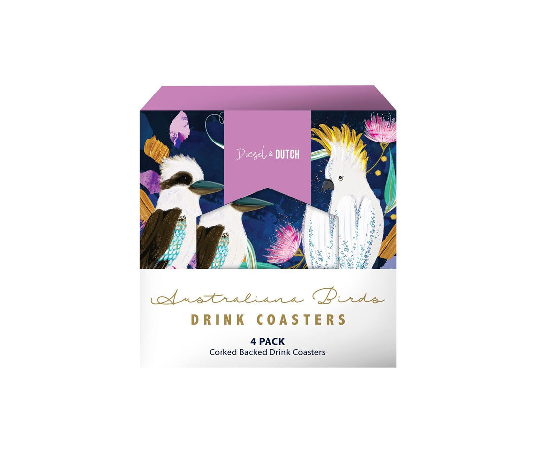 Australiana Birds Drink Coaster - Set of 4