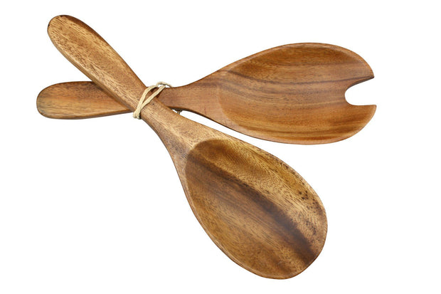 Acacia Wood Thick Fork & Spoon Set
