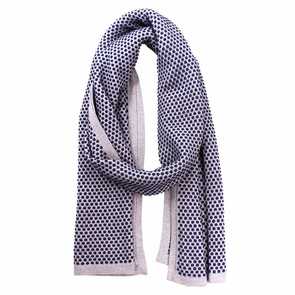 Dlux Remy Bubble Knit Cotton Scarf - Grey