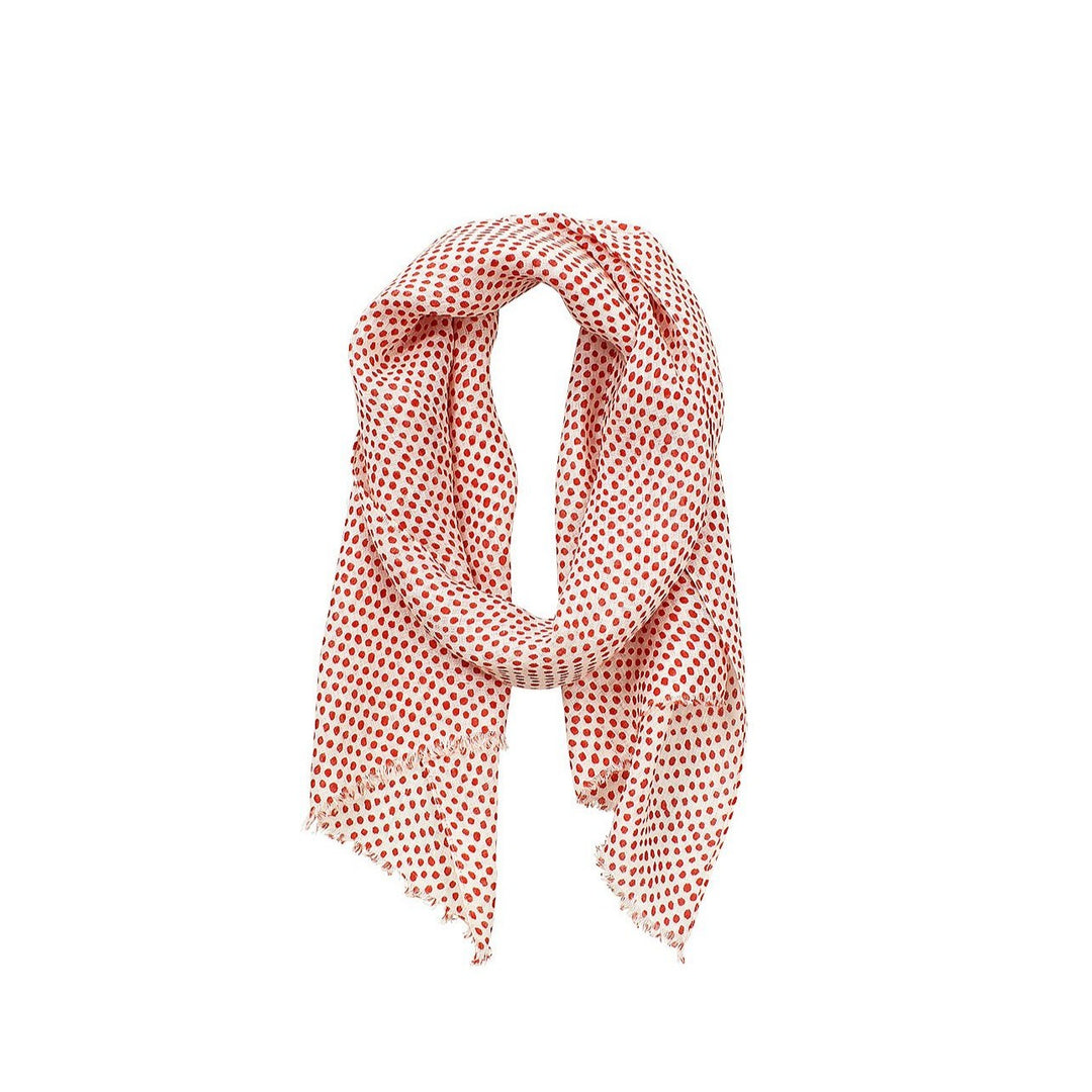Miami Spot Hand Print Linen Scarf