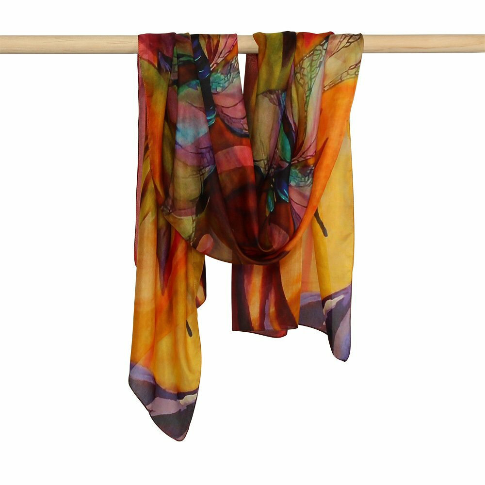 Dragonfly Silk Print Scarf