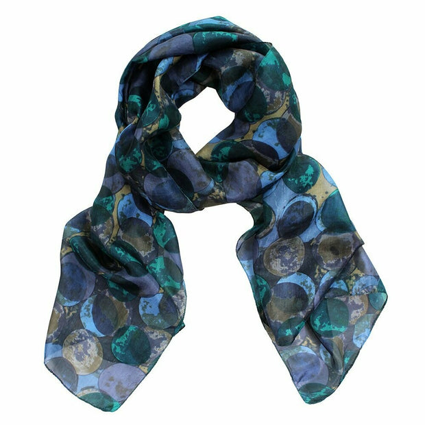 D-lux Tolly Circles Silk Scarf