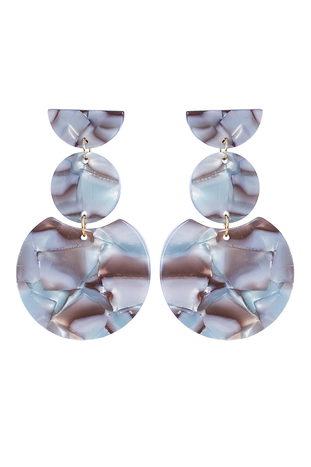 Mendoza Tier Earring - Grey Marble by Eb & Ive