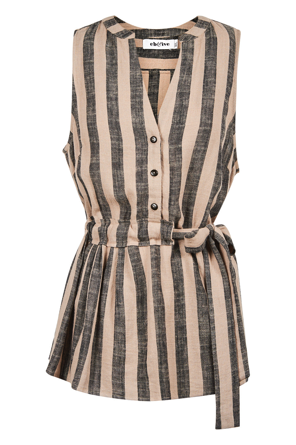 Eb & Ive Serengeti Top - Black Stripe