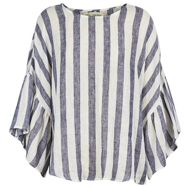 Eb & Ive Isle of Mine St Tropez Top - Navy and White