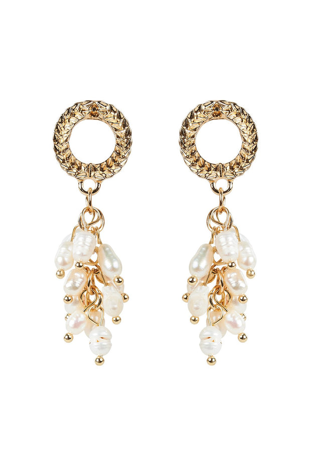 Eb & Ive Lush Pearl Earring - Cluster