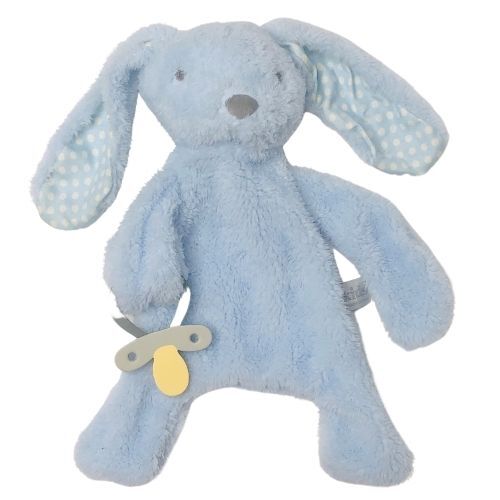 Bunny Comforter with Dummy Holder - Blue