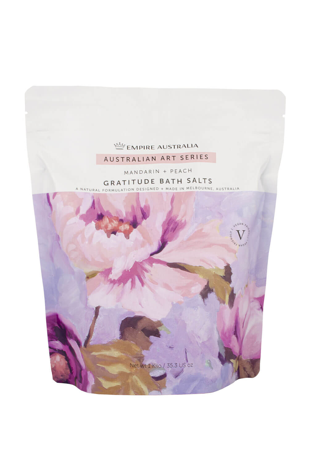 Art Series Painterly Mandarin & Peach Bath Salts 1kg