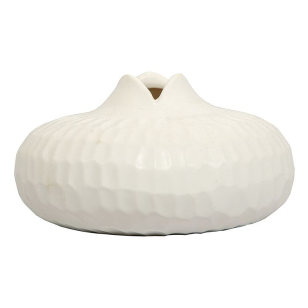 Flat Suri Vase - White