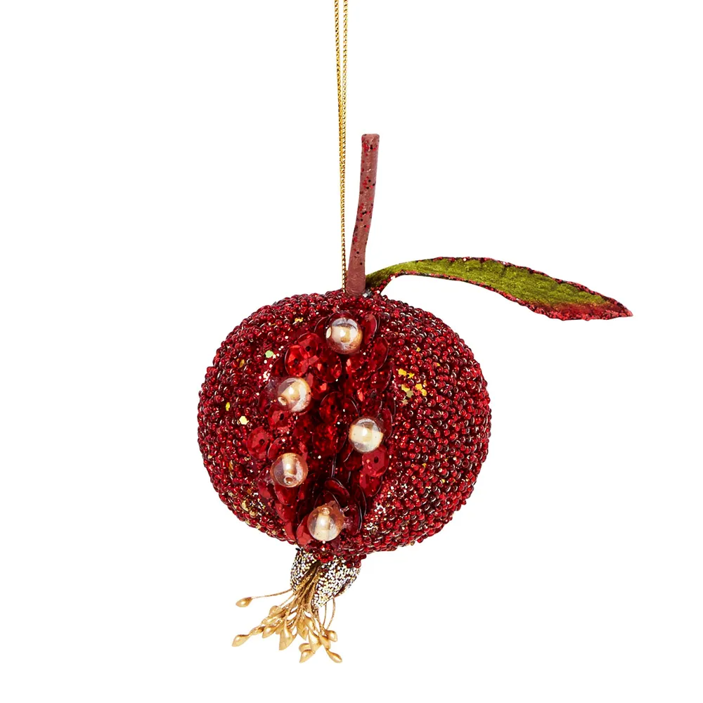 Glitter Pomegranate Decoration