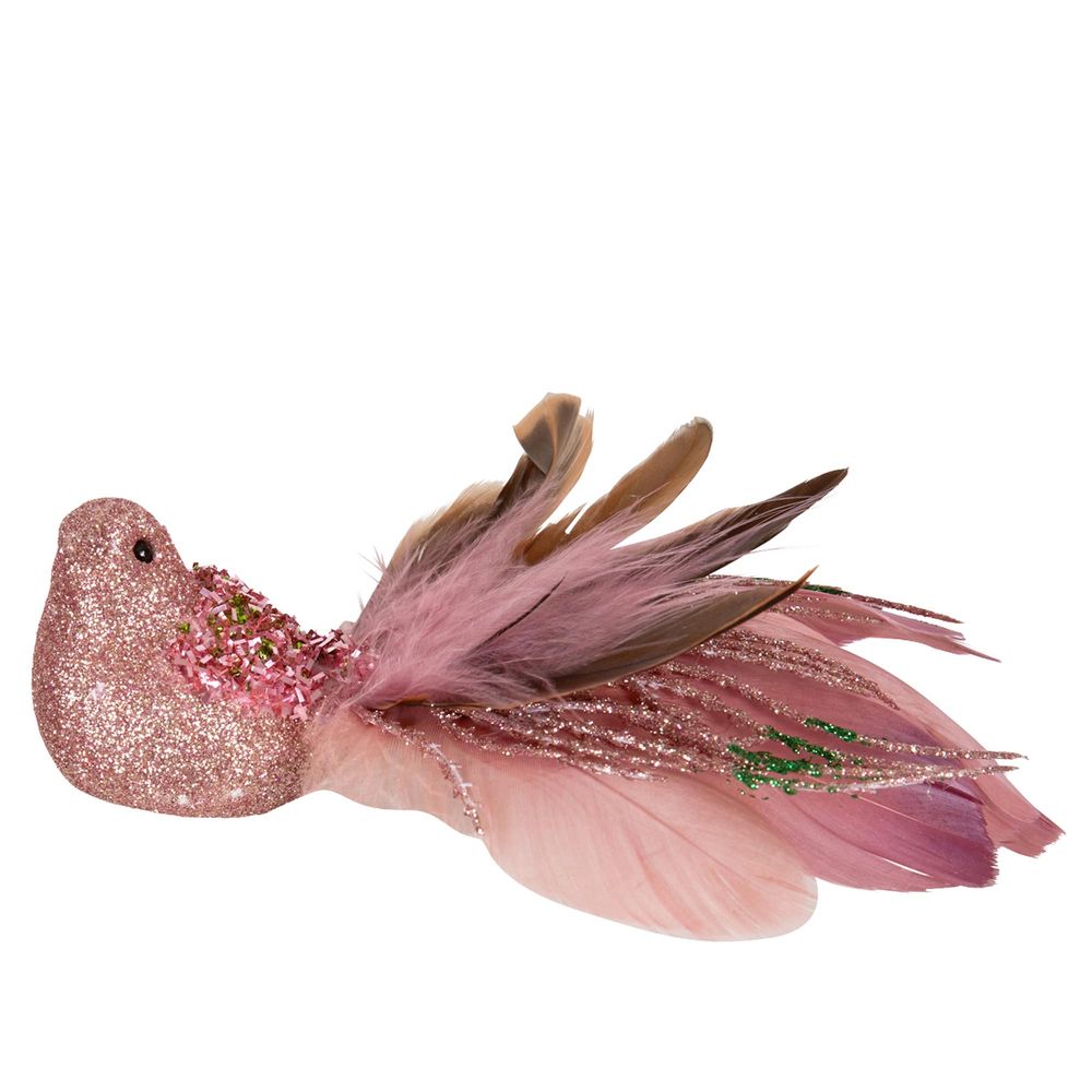 Fergie Pink Glitter Bird With Clip