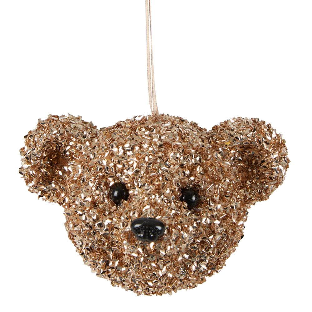 Winnie Bear Gold Glitter Decoration