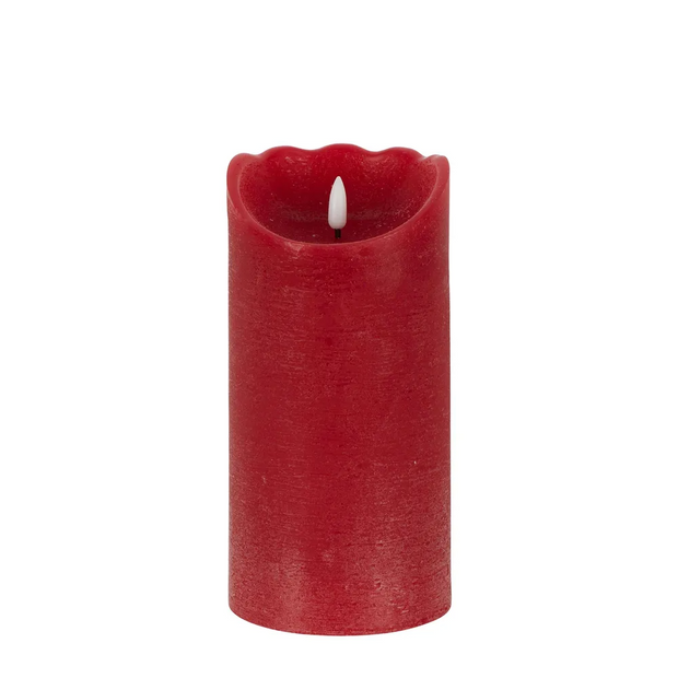 Battery Operated Wax Candle Plum 20cm