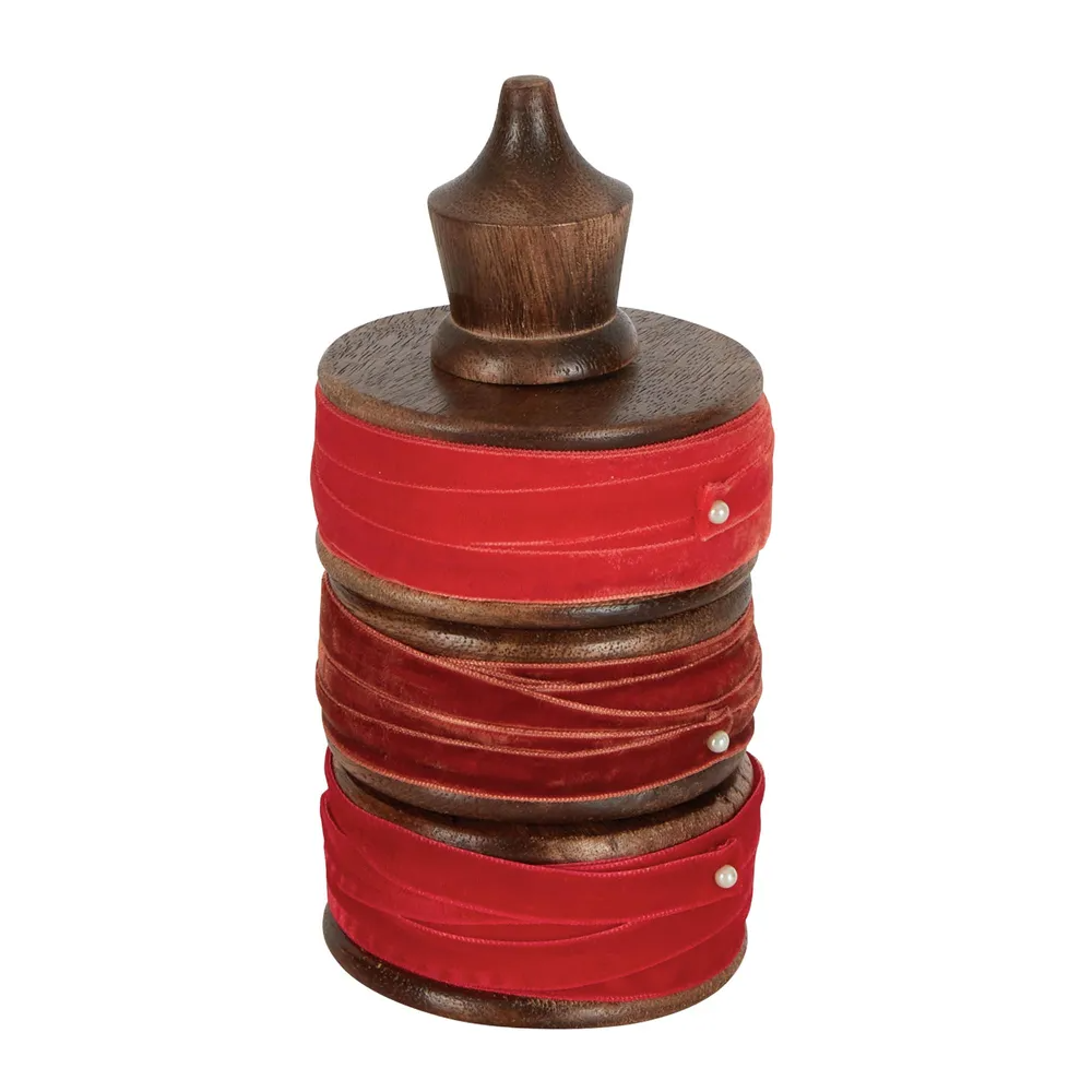Red Velvet Ribbons - Set of 3