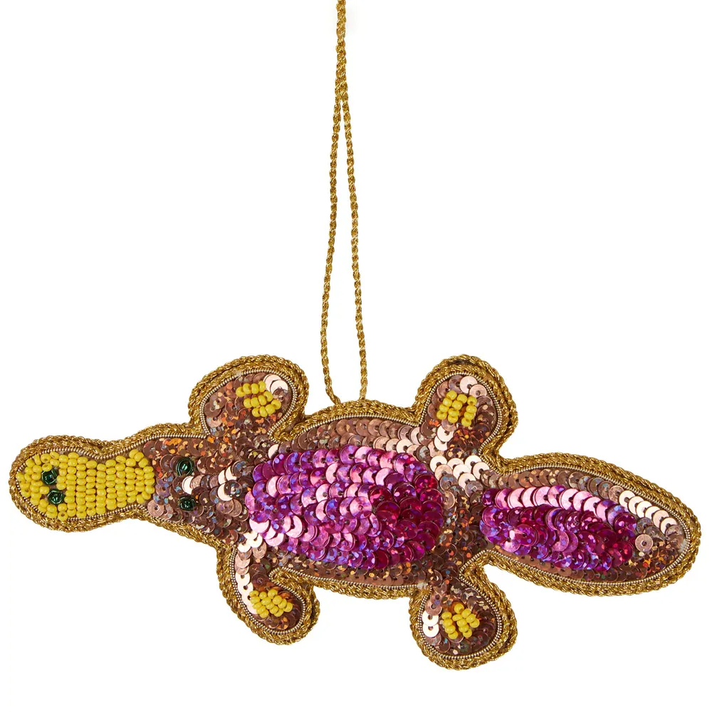 Platypus Sequin Tree Decoration