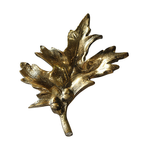 Antique Gold Narrow Leaf Trinket Tray