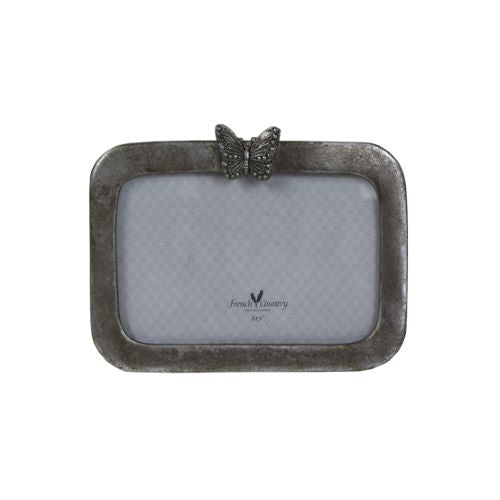 Horizontal Butterfly Photoframe - Antique Silver