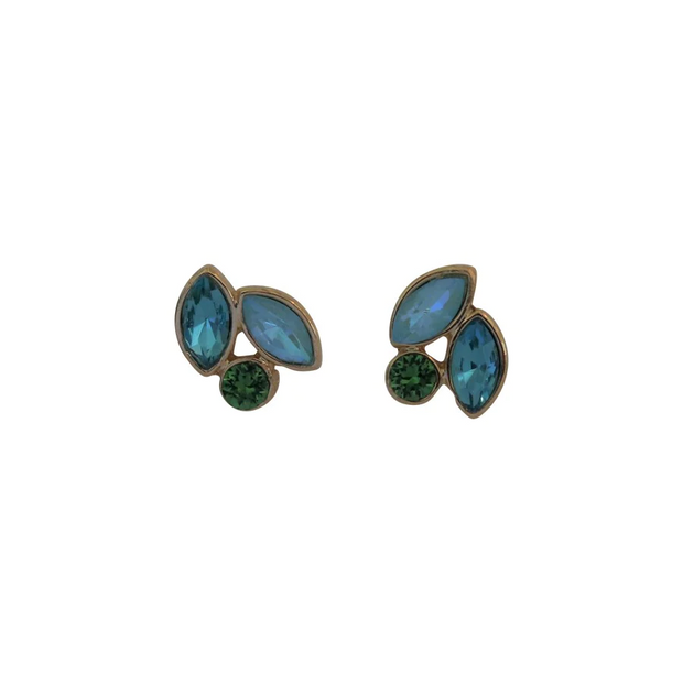 French Attic Monet Stud Earrings - Blue