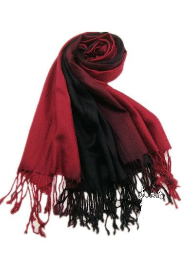 Italian Style Red and Black Pashmina