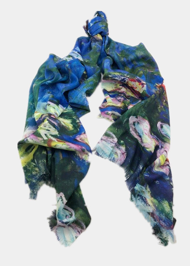Monet Water Lilies Cotton Scarf