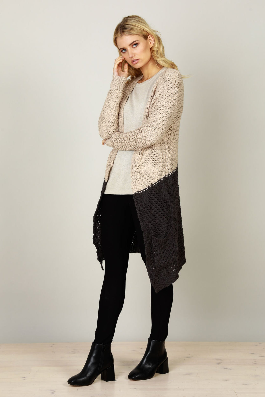 Greta Knit Jacket - Charcoal by Brave & True