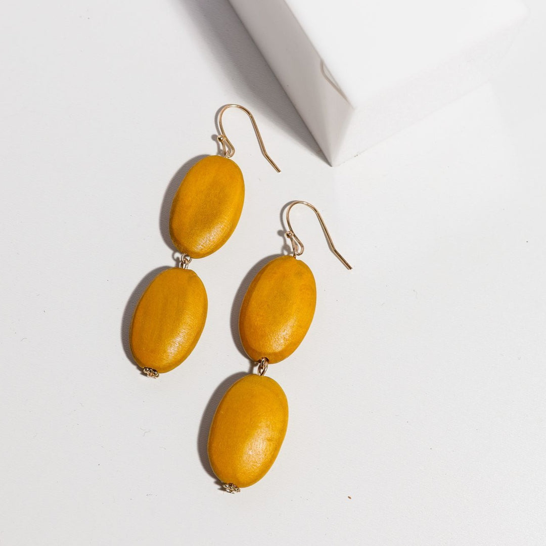 Harlow Earrings - Mustard